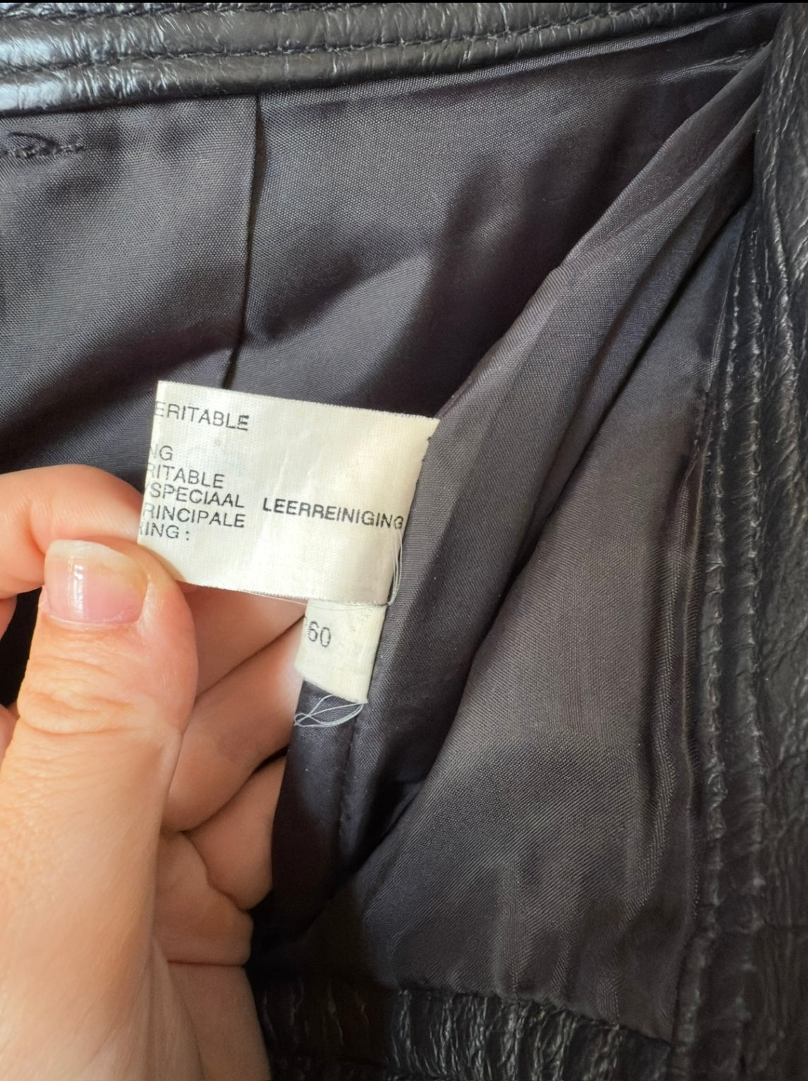 Vintage black leather pants 36