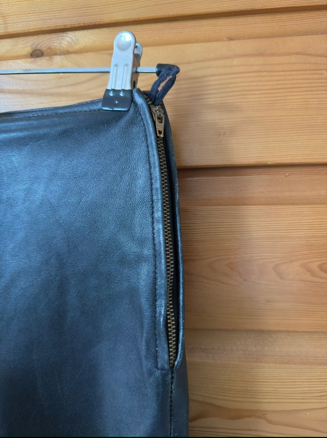 Vintage black leather pants 29