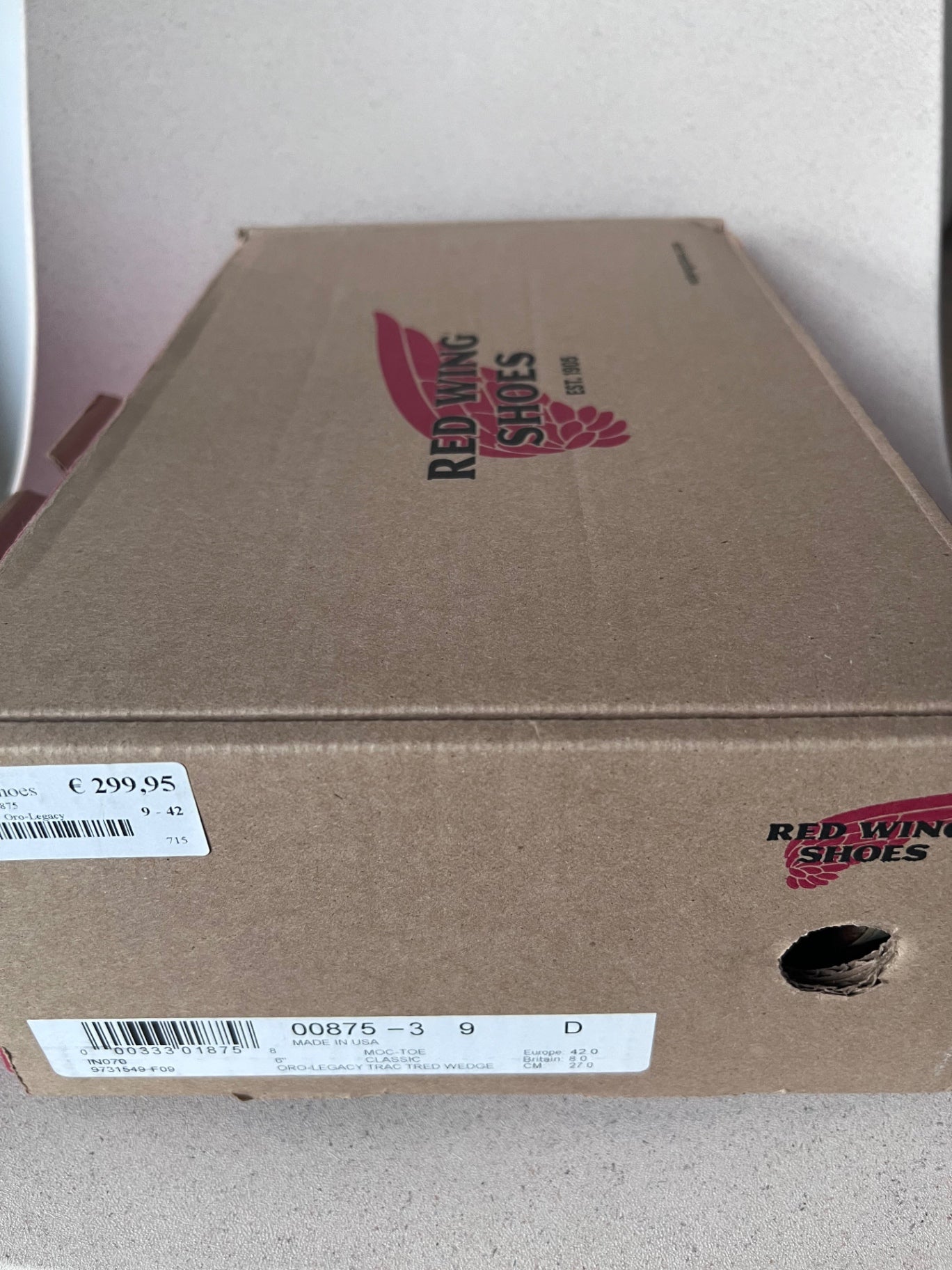 Red Wings Moc Toe Classic Brown boots 42