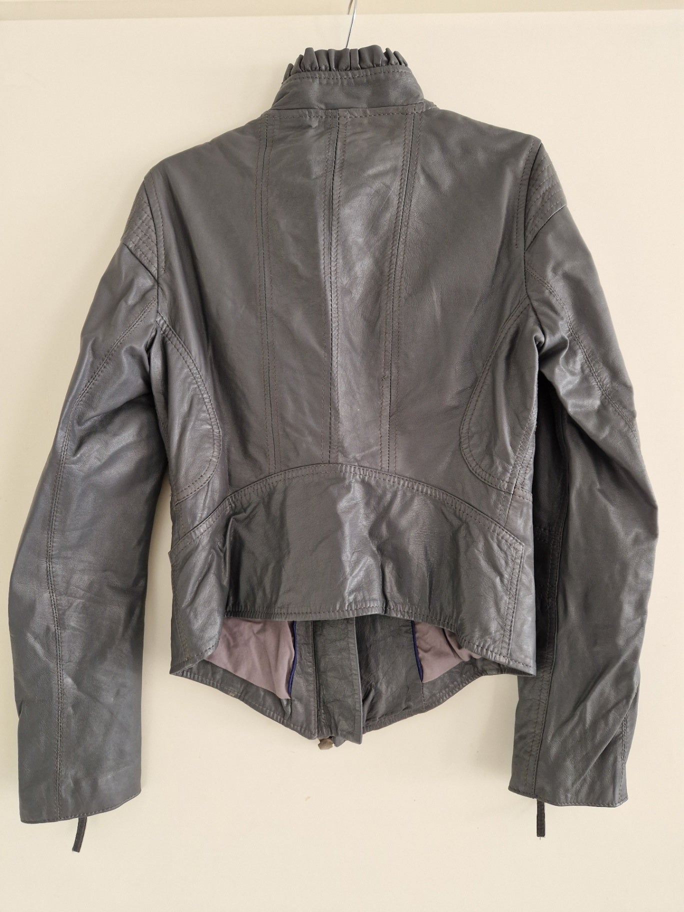 Dept Gray leather jackiet S