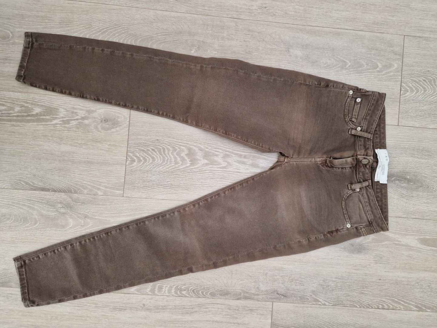 IRO Brown wash denim pants 28