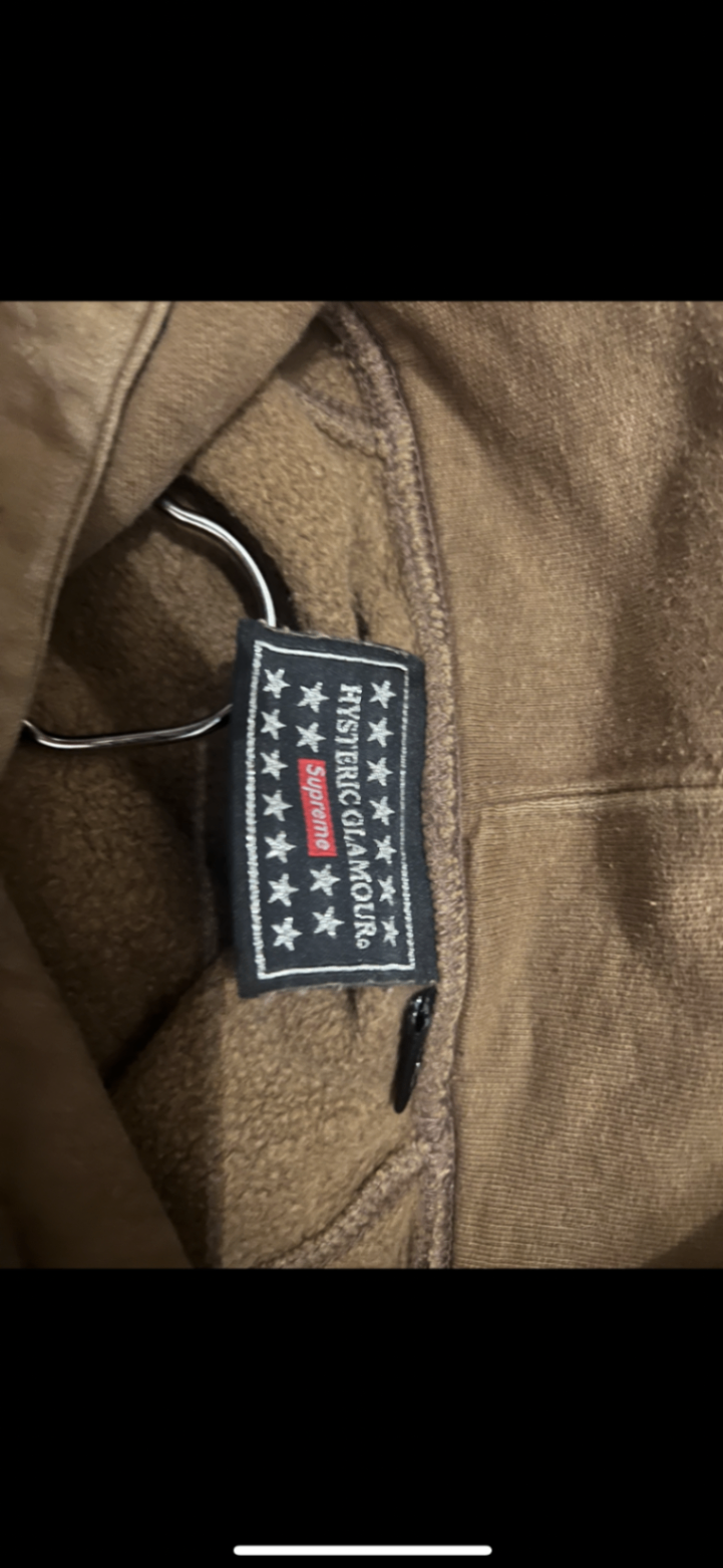 Supreme x Hysteric Glamour brown hoodie XL