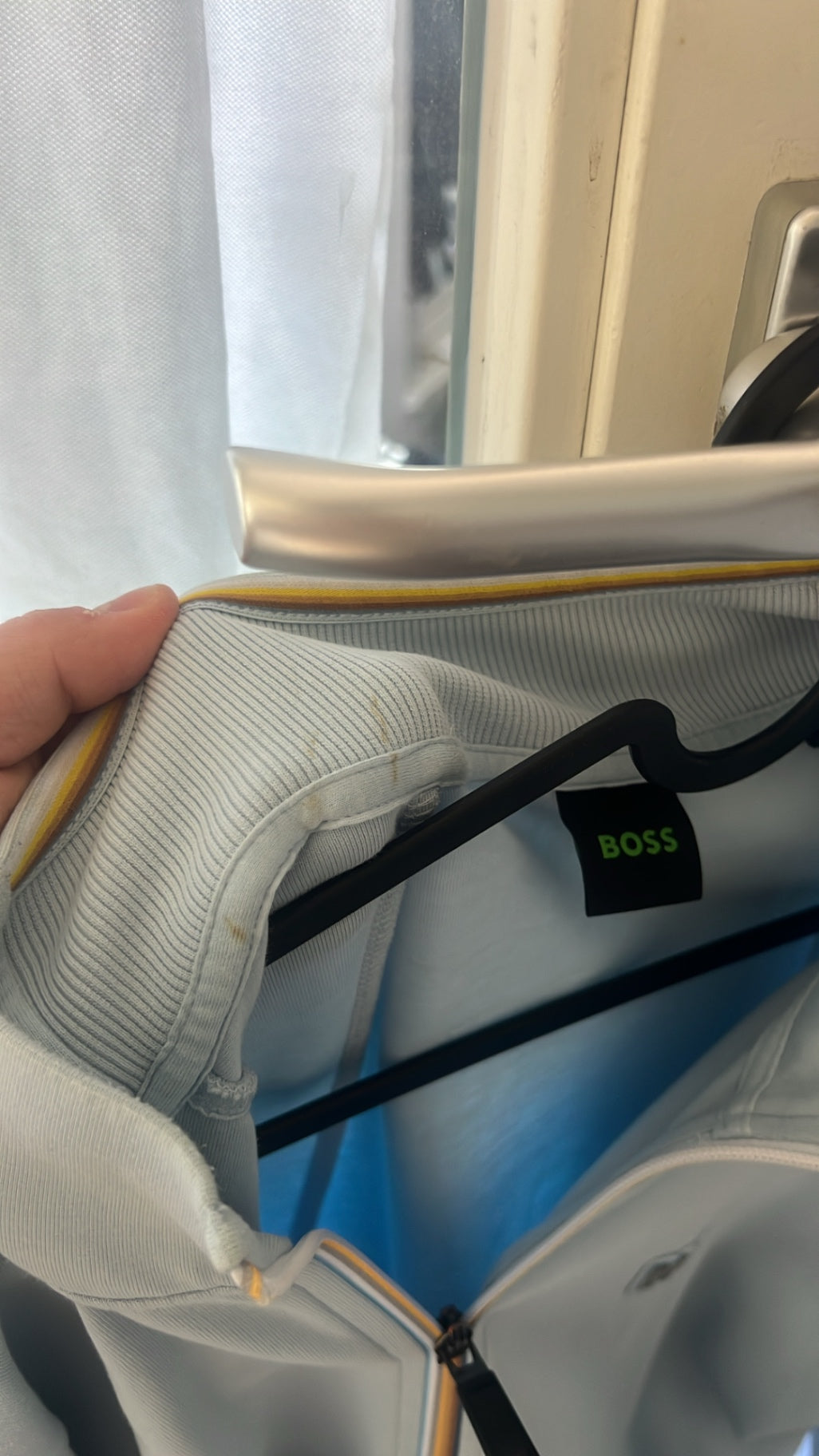 BOSS Skaz light blue zip-up sweatshirt jacket L