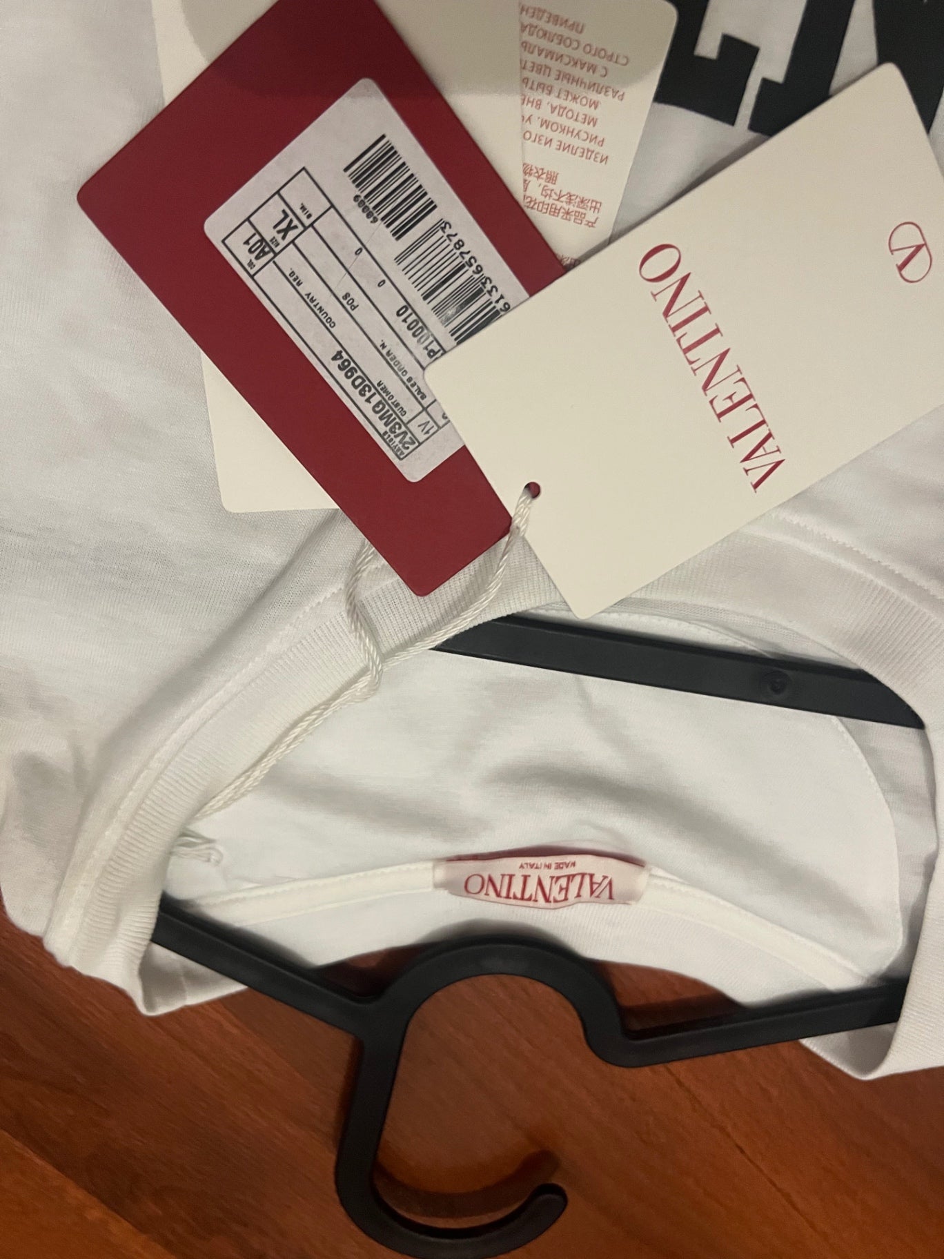 Valentino Garavani white men's cotton crewneck T-shirt XL