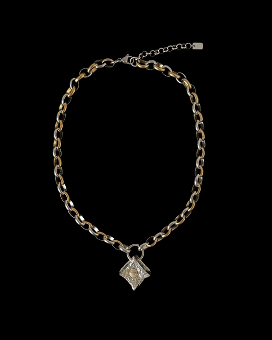 UPCYCLED MELTED DIAMOND NECKLACE - by weARCHIVE