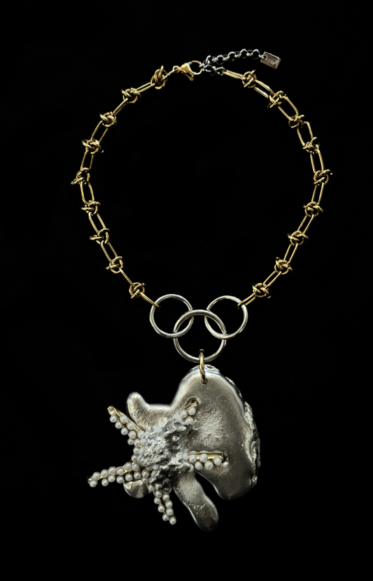 UPCYCLED MELTED STARFISH CHOKER - by weARCHIVE