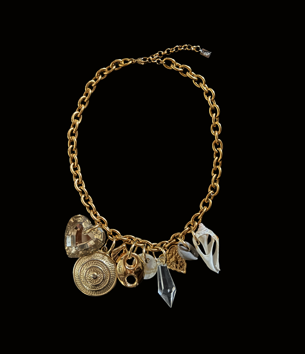 UPCYCLED GOLDEN CHARM NECKLACE - by weARCHIVE