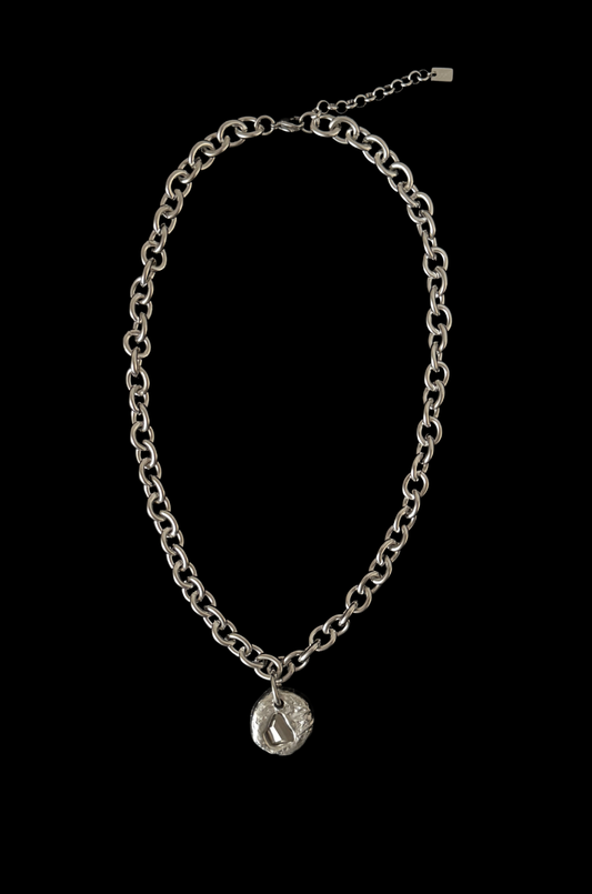 UPCYCLED SCULPTURAL COIN CHOKER - by weARCHIVE