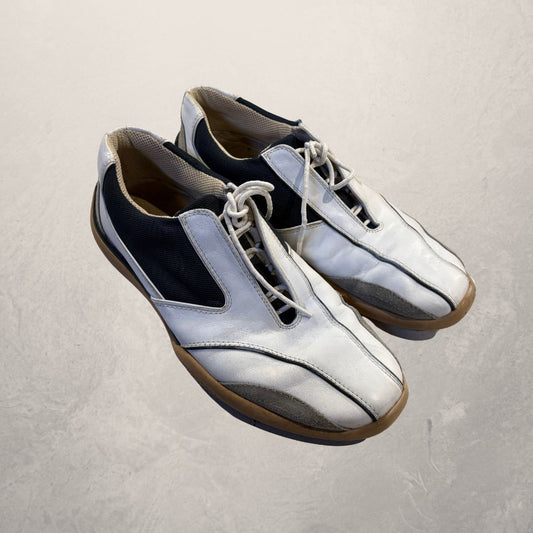 Zegna white/navy low sneakers 44
