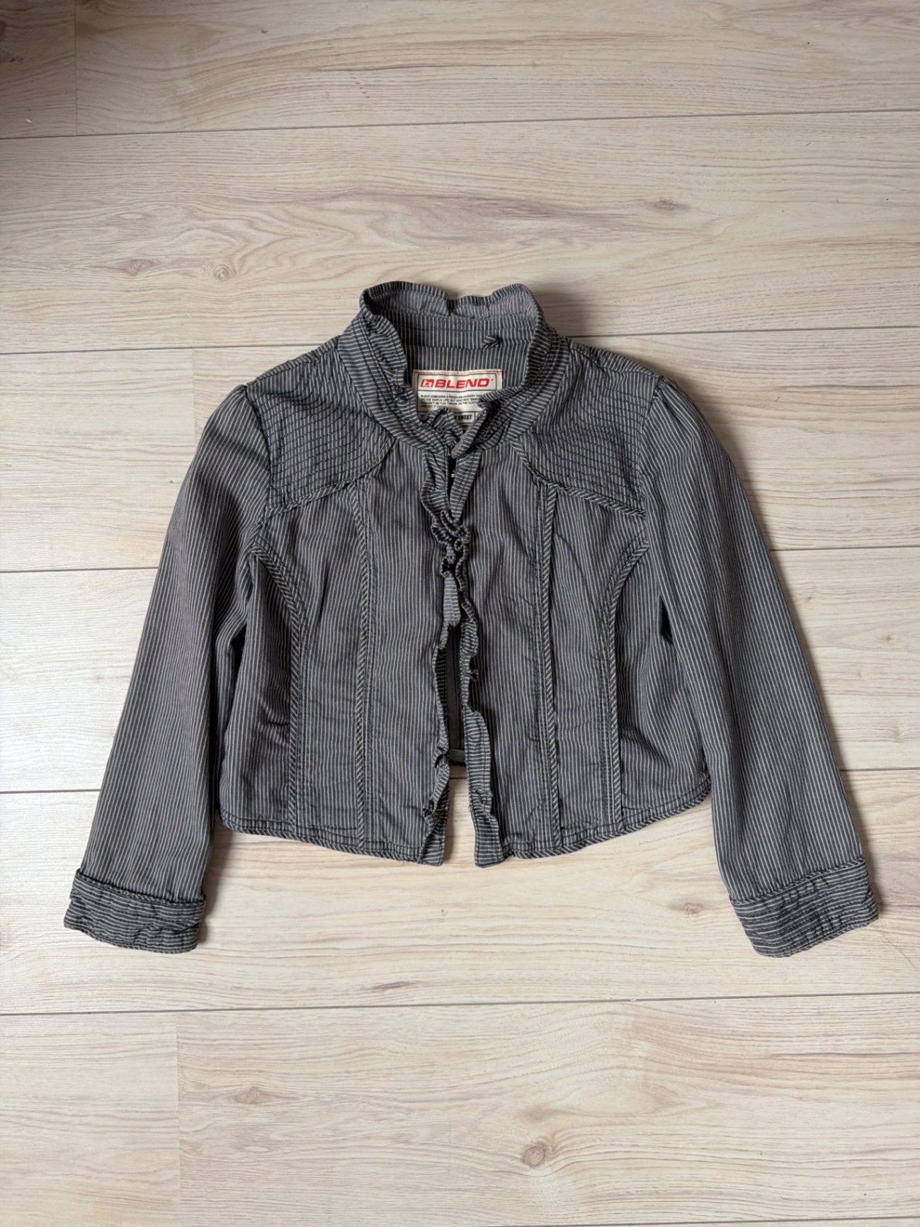 Blend Grey jacket with white stripes S