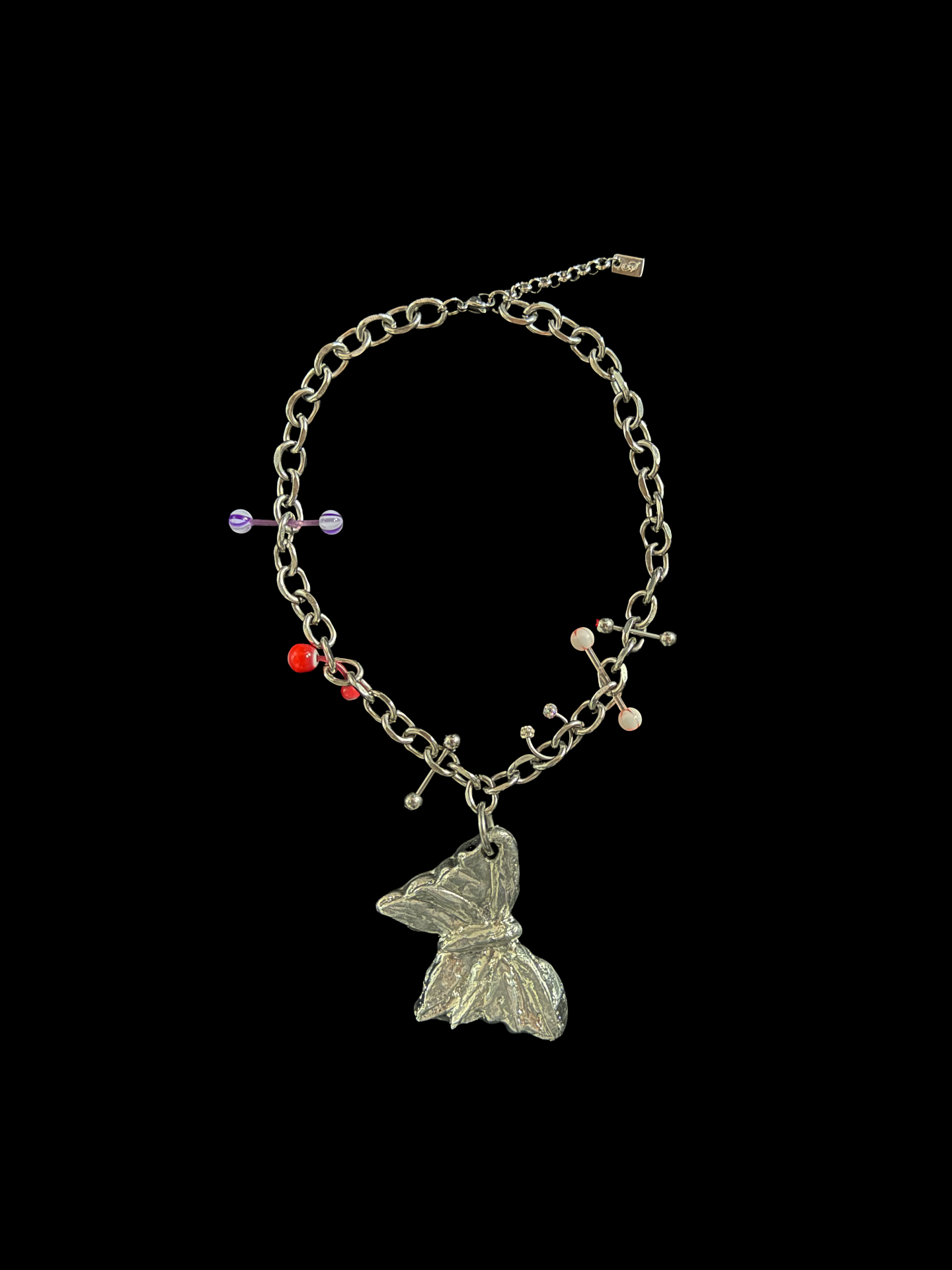 UPCYCLED MELTED WING CHOKER - by weARCHIVE