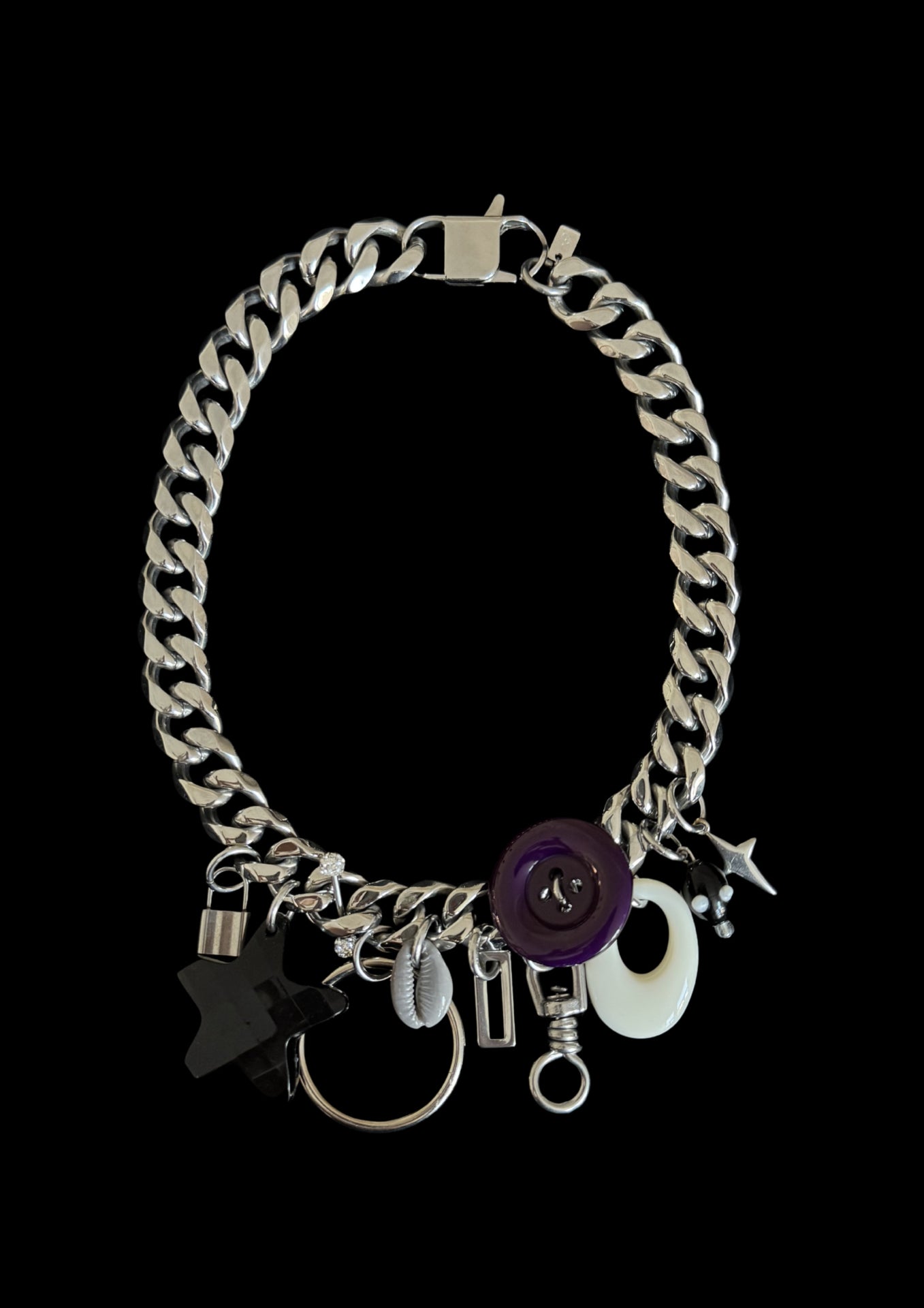UPCYCLED BUTTON CHARM NECKLACE - by weARCHIVE