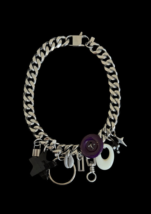 UPCYCLED BUTTON CHARM NECKLACE - by weARCHIVE