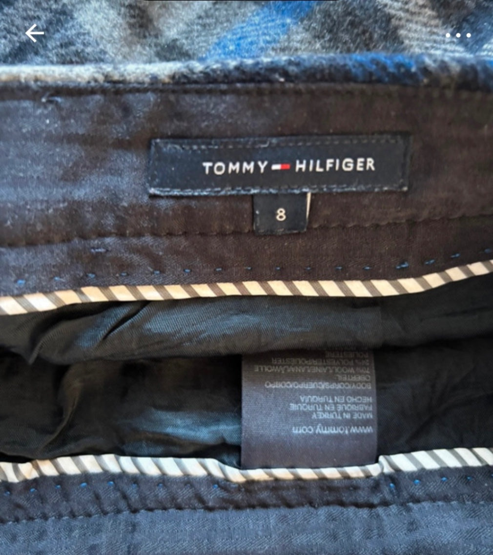 Tommy Hilfiger blue chekered skirt M
