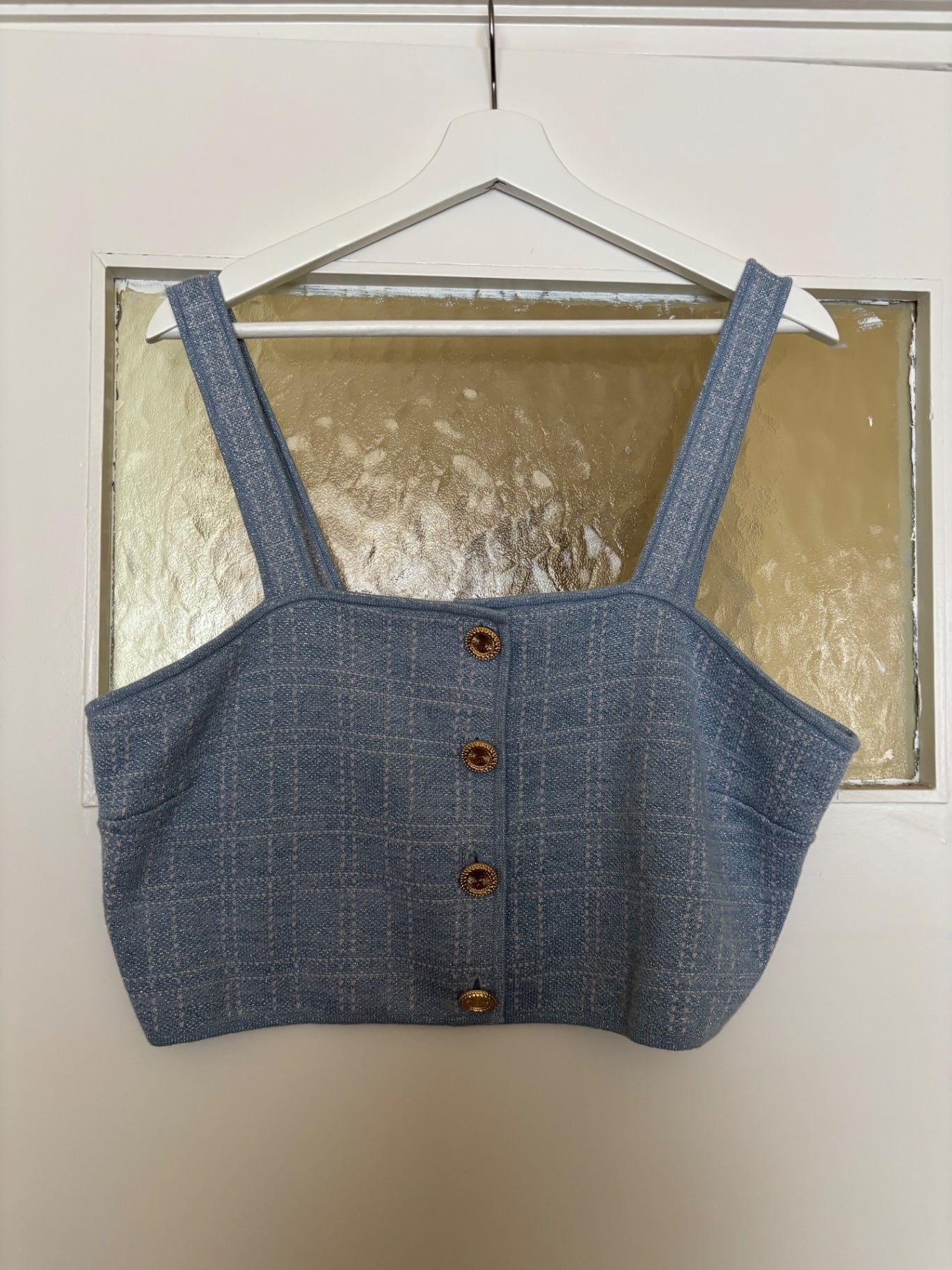 & Other Stories blue crop top L