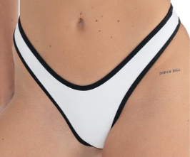 Femmesuit White with black accents L