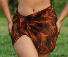 Femmesuit Brown and black OS Sarrong