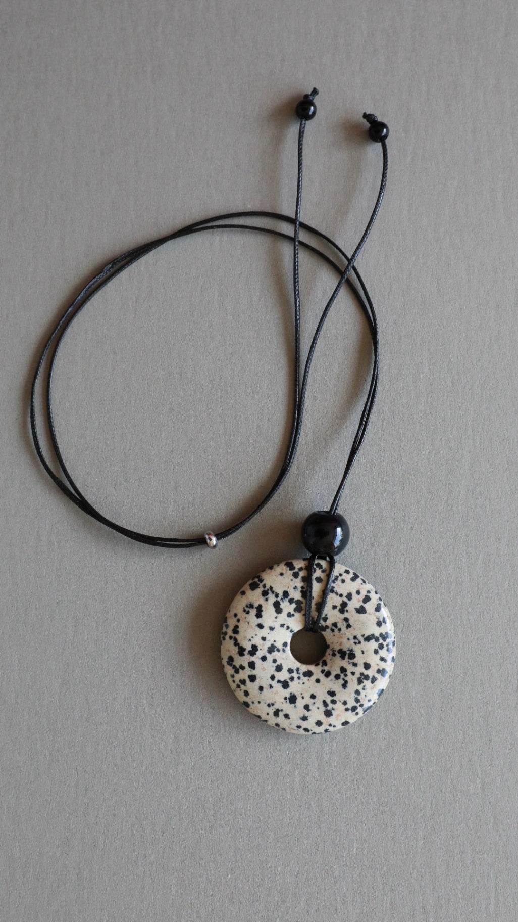 Lina Dalmatian Jasper Pendant Necklace