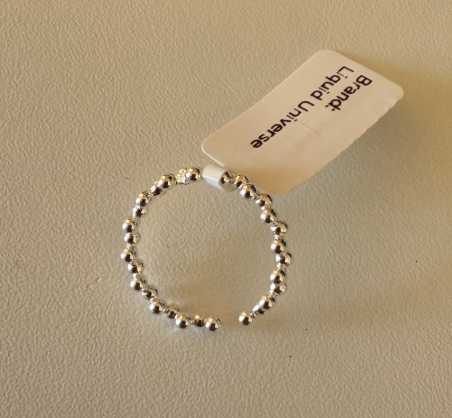 Nova Beaded Silver Ring 