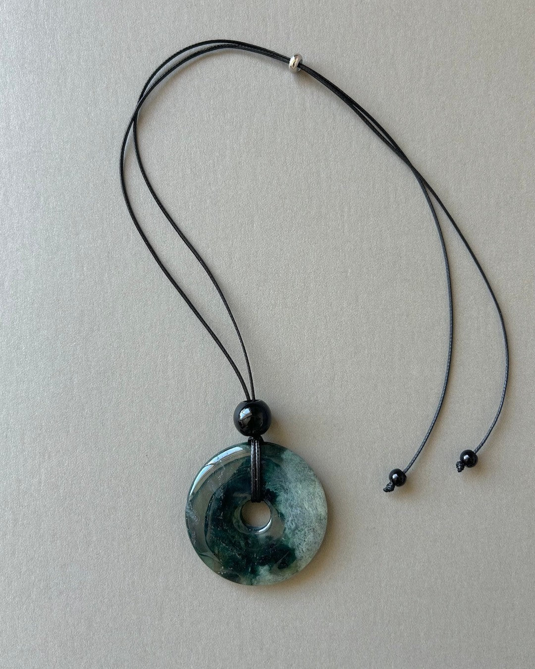Rina Natural Moss Agate Pendant 