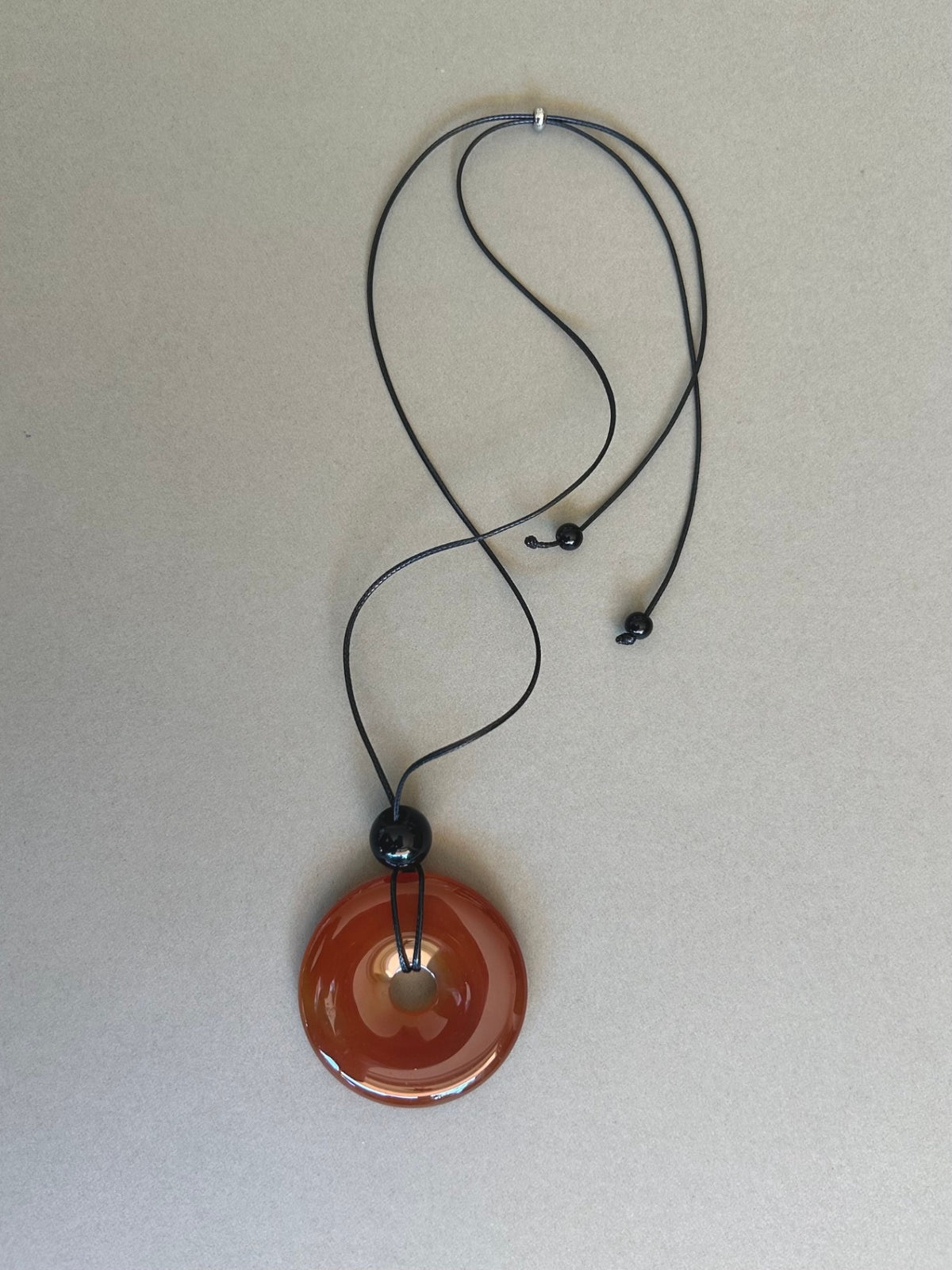 Faye Red Agate Pendant Necklace