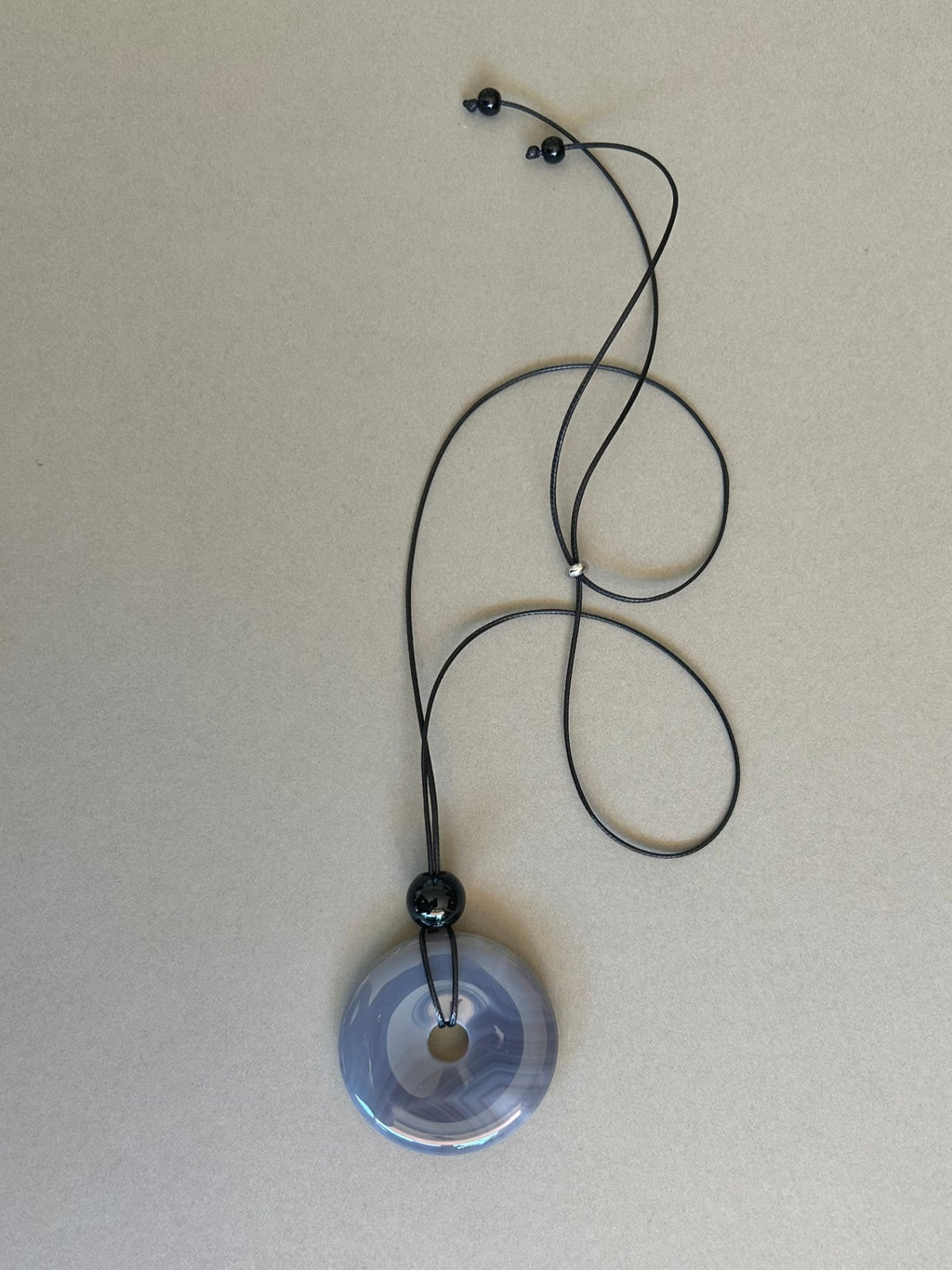 Coco Grey Agate Pendant Necklace