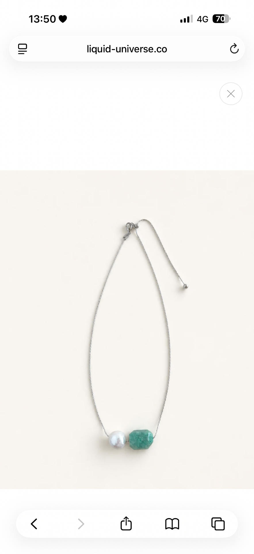 Aya Amazonite Pendant & Freshwater Baroque Pearl Necklace