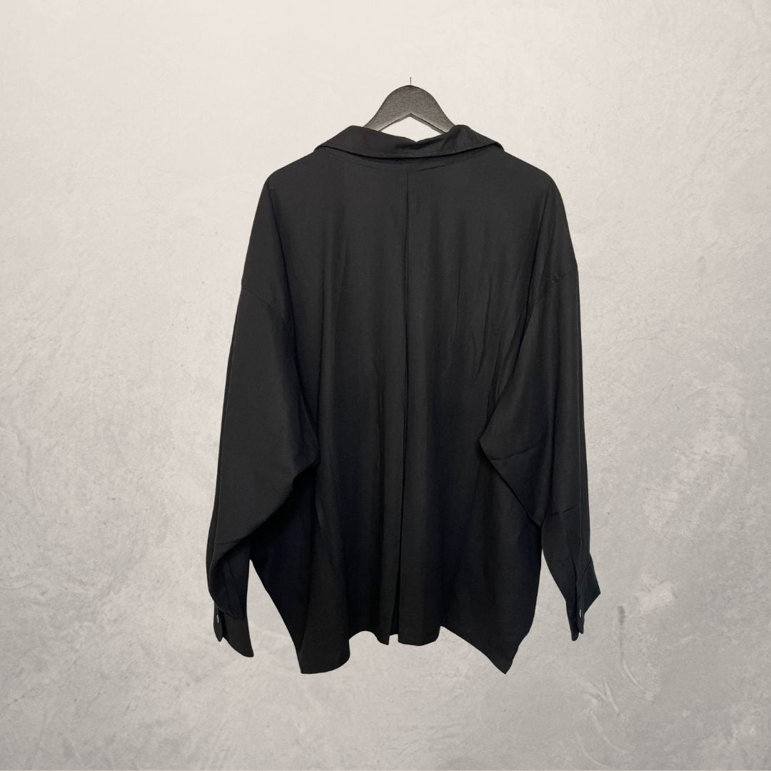 Black	linen mix 	Chloe shirt	S/M	- by SESE