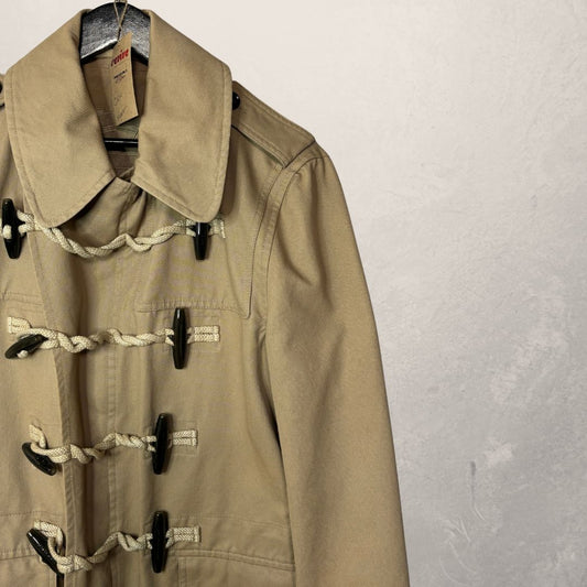 Burberry beige short duffle coat XL