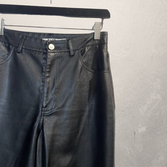 NAKD black faux leather pants 36