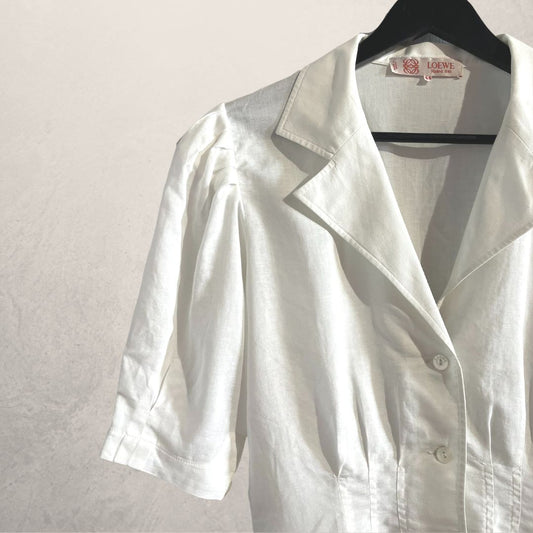 VINTAGE LOEWE witte blouse M