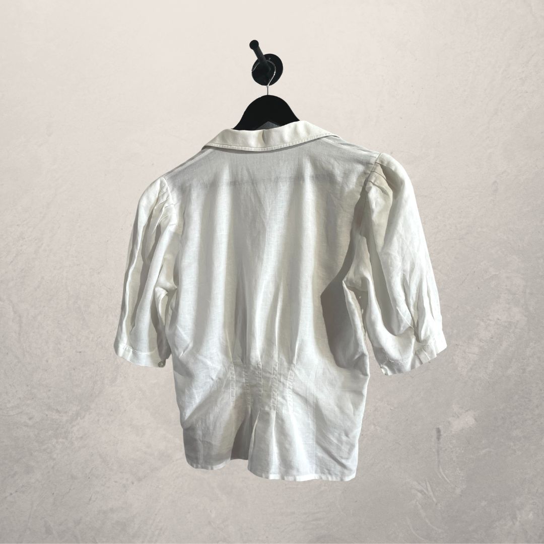 VINTAGE LOEWE white blouse M