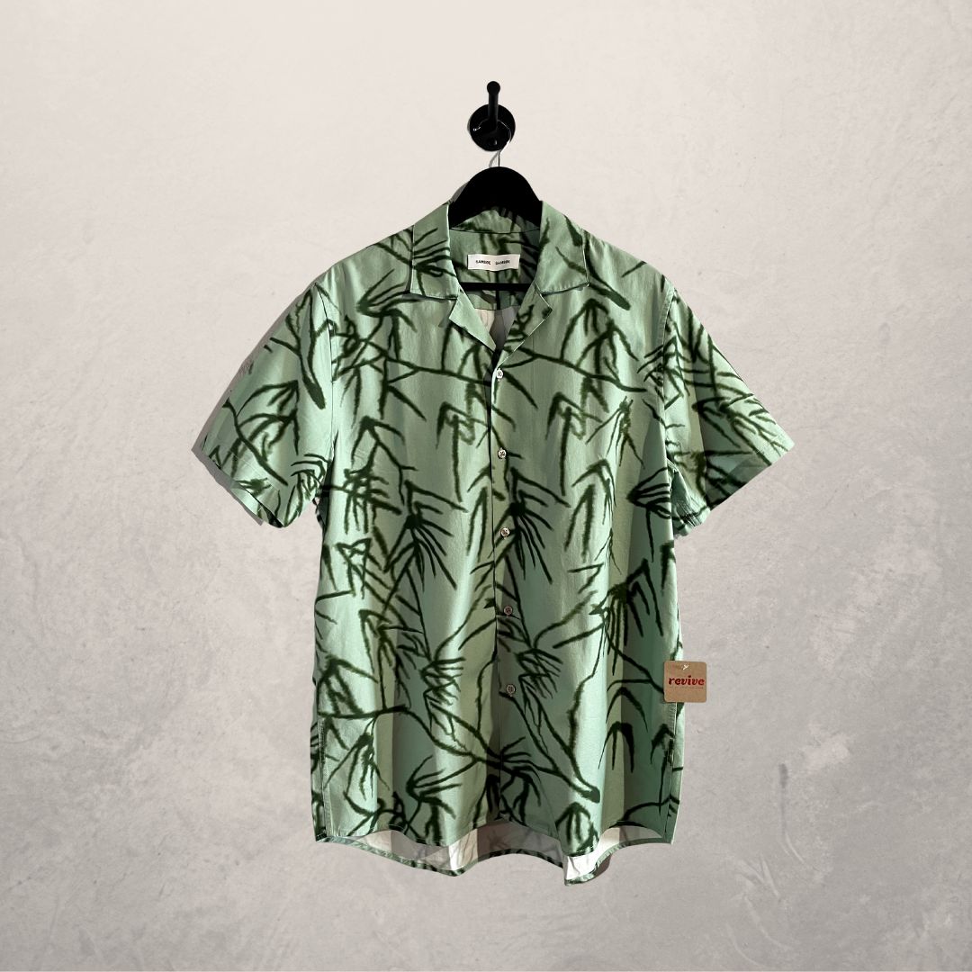 Samsoe Samsoe green graphic shirt L