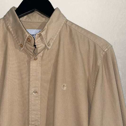 Carhartt WIP beige overhemd met knoopsluiting