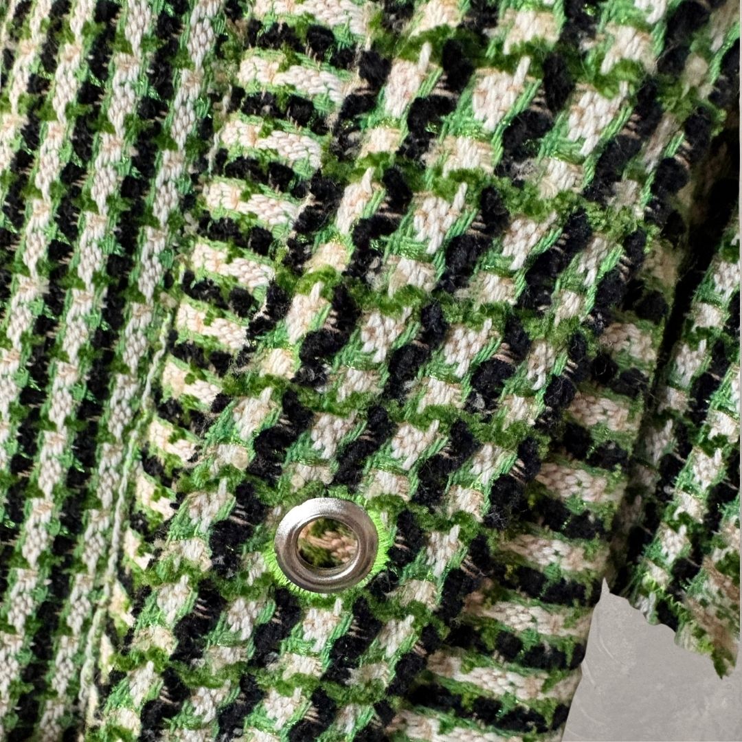 Green tweed layerd skirt/ dress OS - by AcidAcetico