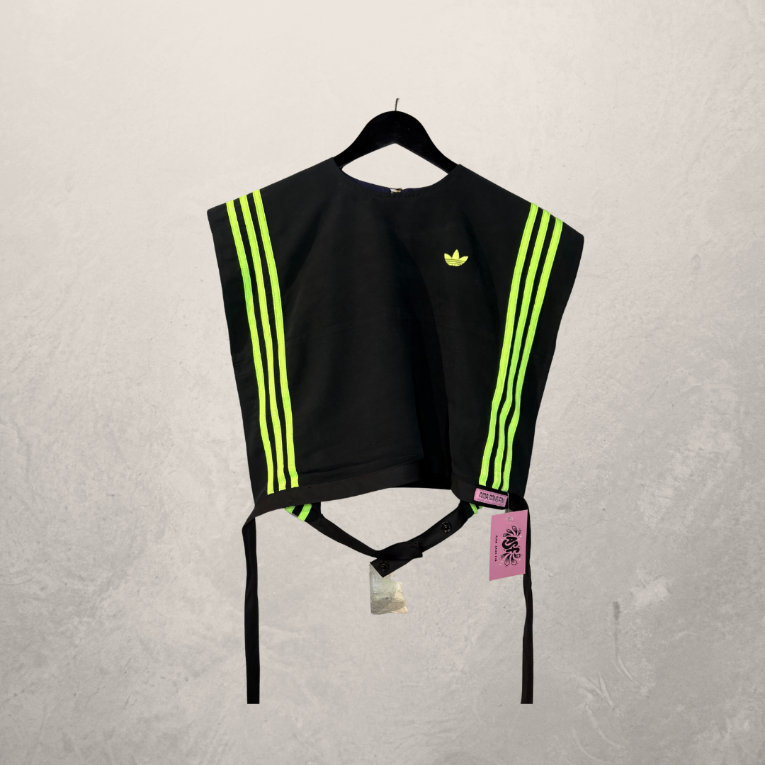 Reworked Adidas	Black/Neon green Detailed wrap top	S/M- by Aida Sans Fin