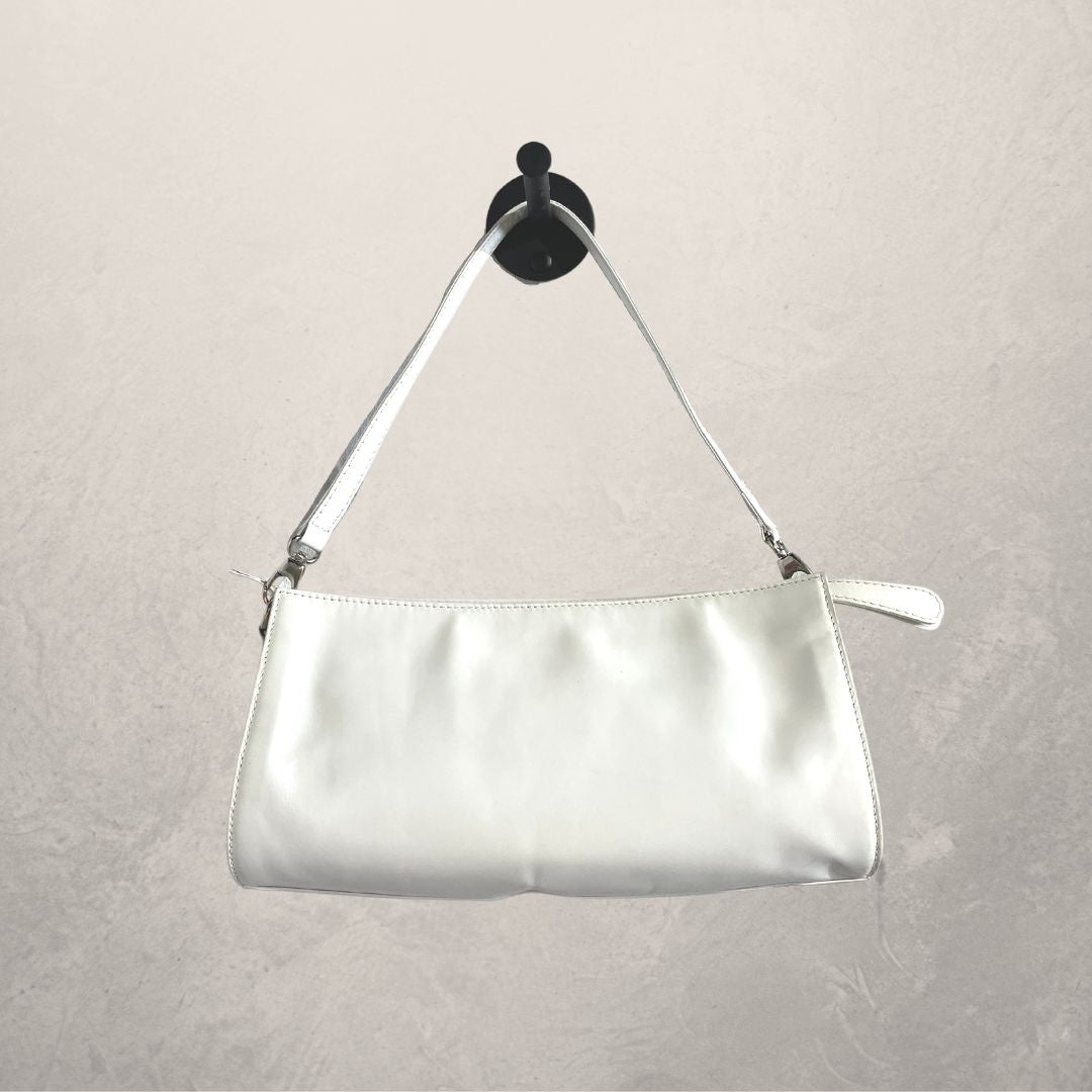 Vintage Balenciaga white leather handbag