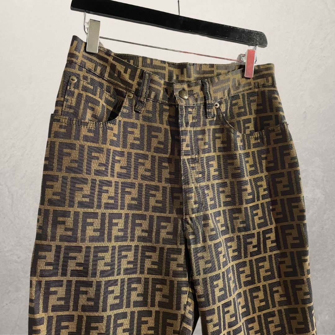 Vintage Fendi monogram hi waist pants 36