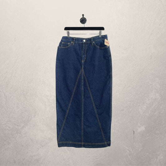 VINTAGE denim maxi rok maat M