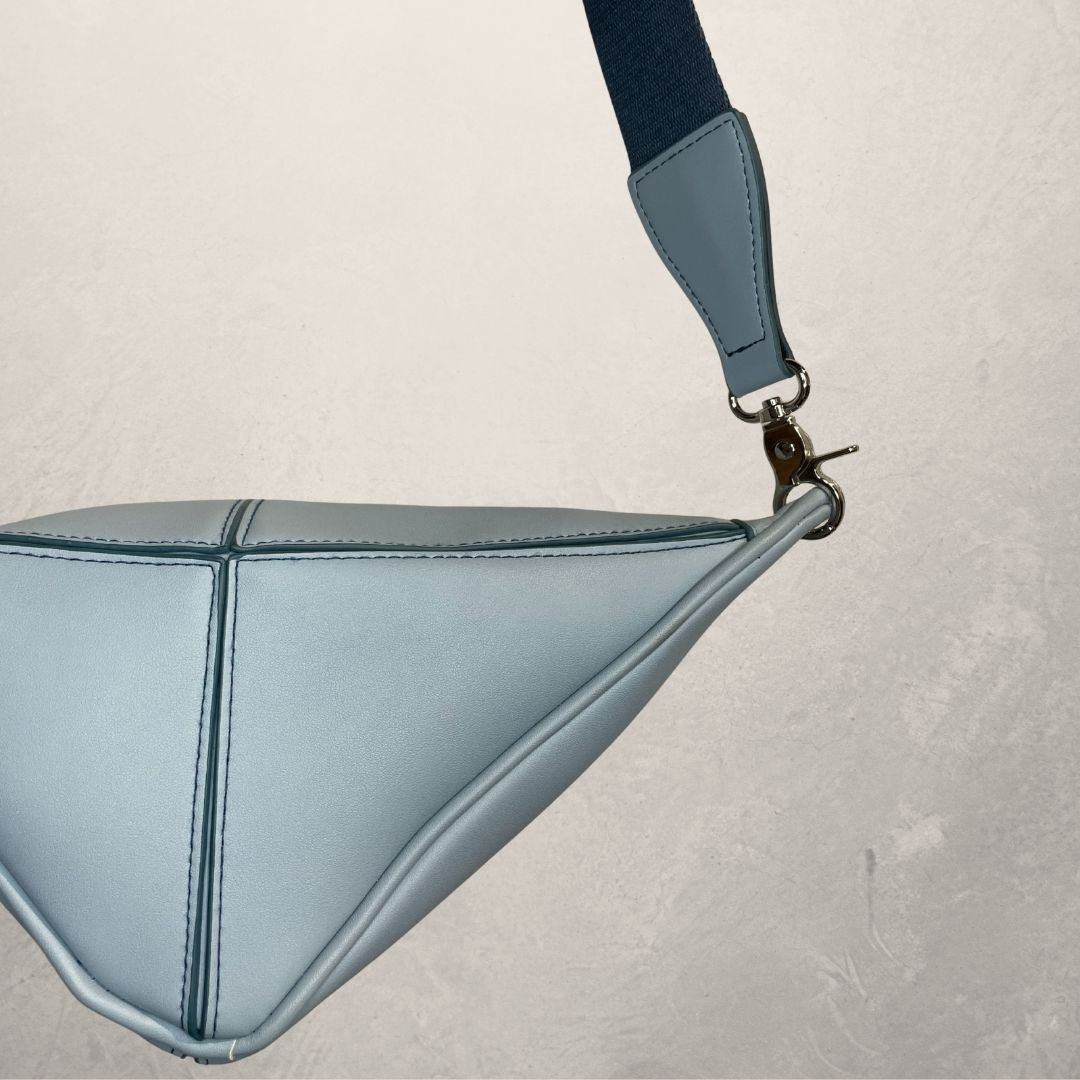 Blue triangle bag OS