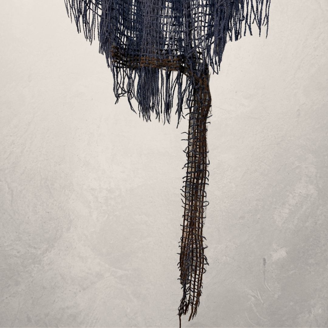 Dark purple/brown woven tie poncho OS - by AcidAcetico