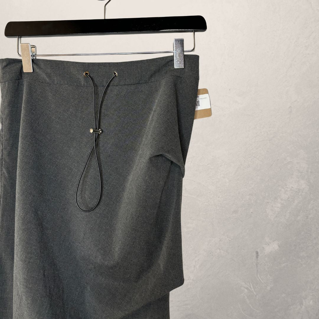 Edacity Studio grijze asymmetrische lange rok M