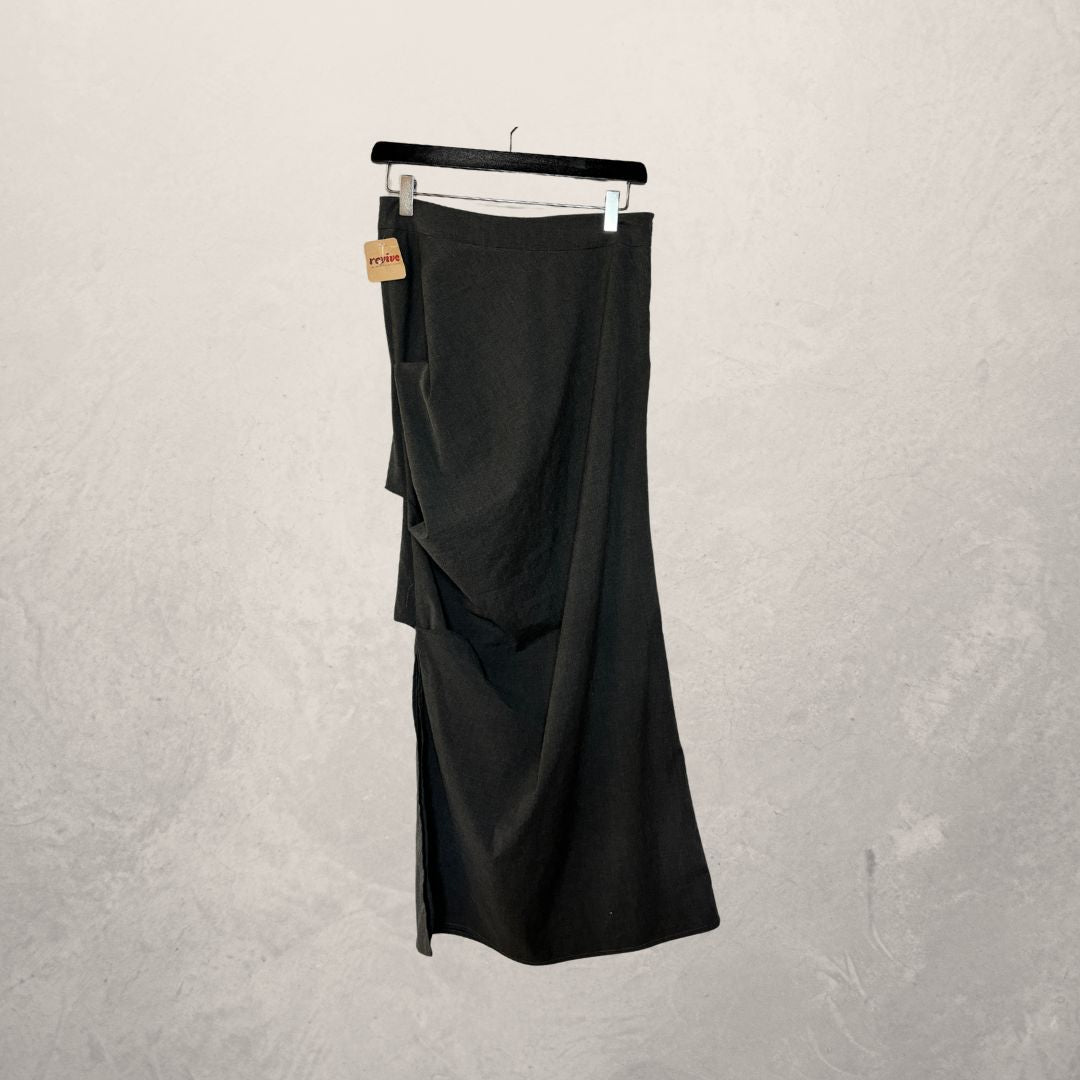 Edacity Studio grijze asymmetrische lange rok M