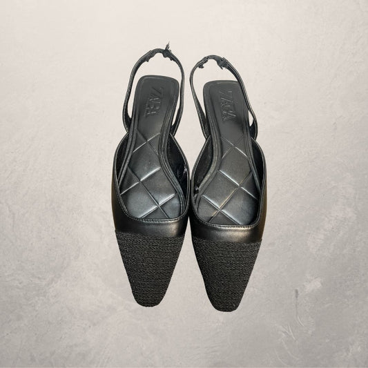 Zara black flats 39