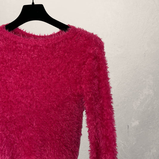 Vintage pink fuzzy sweater S/M