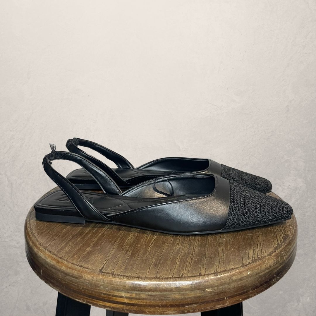 Zara black flats 39