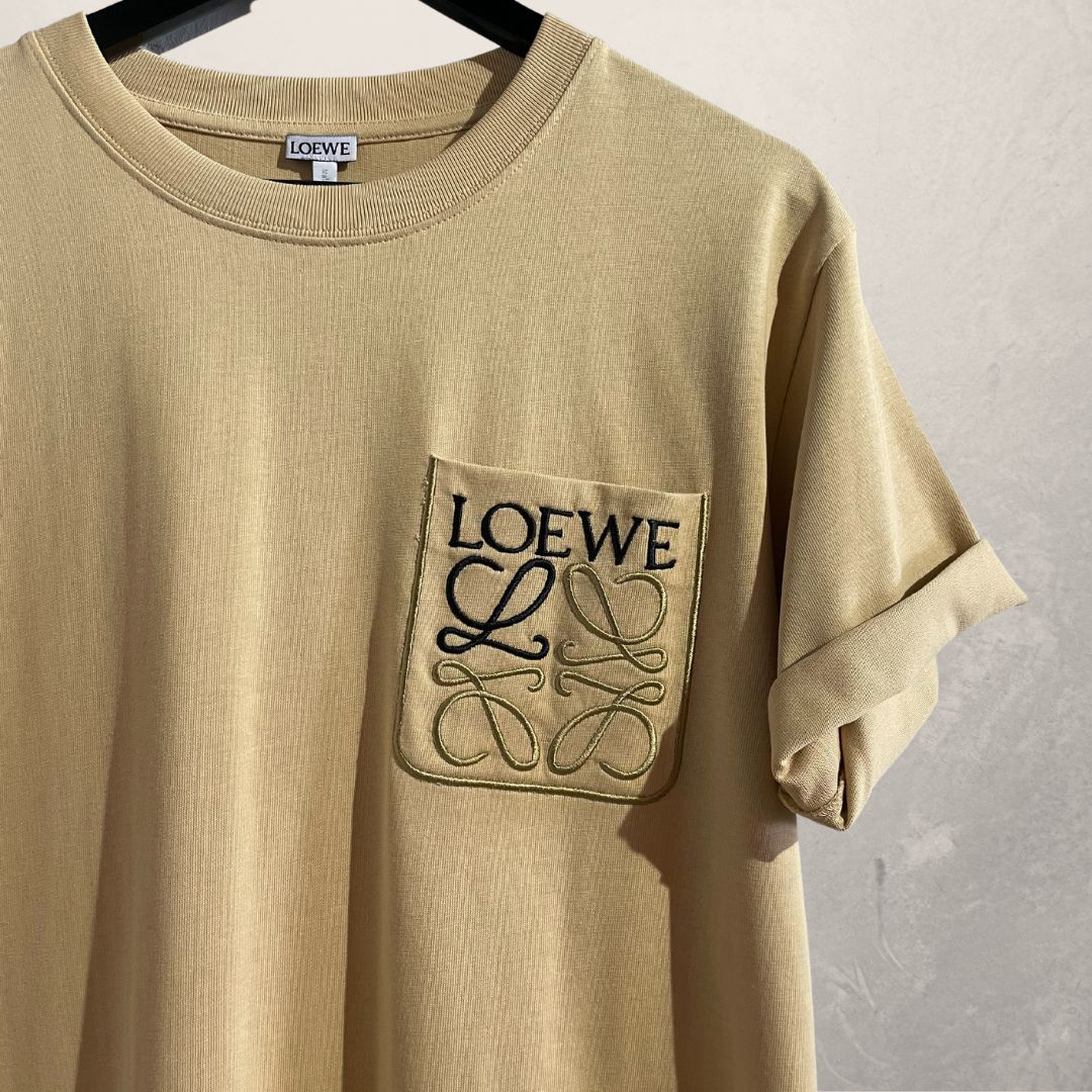 LOEWE beige embroidered t-shirt S