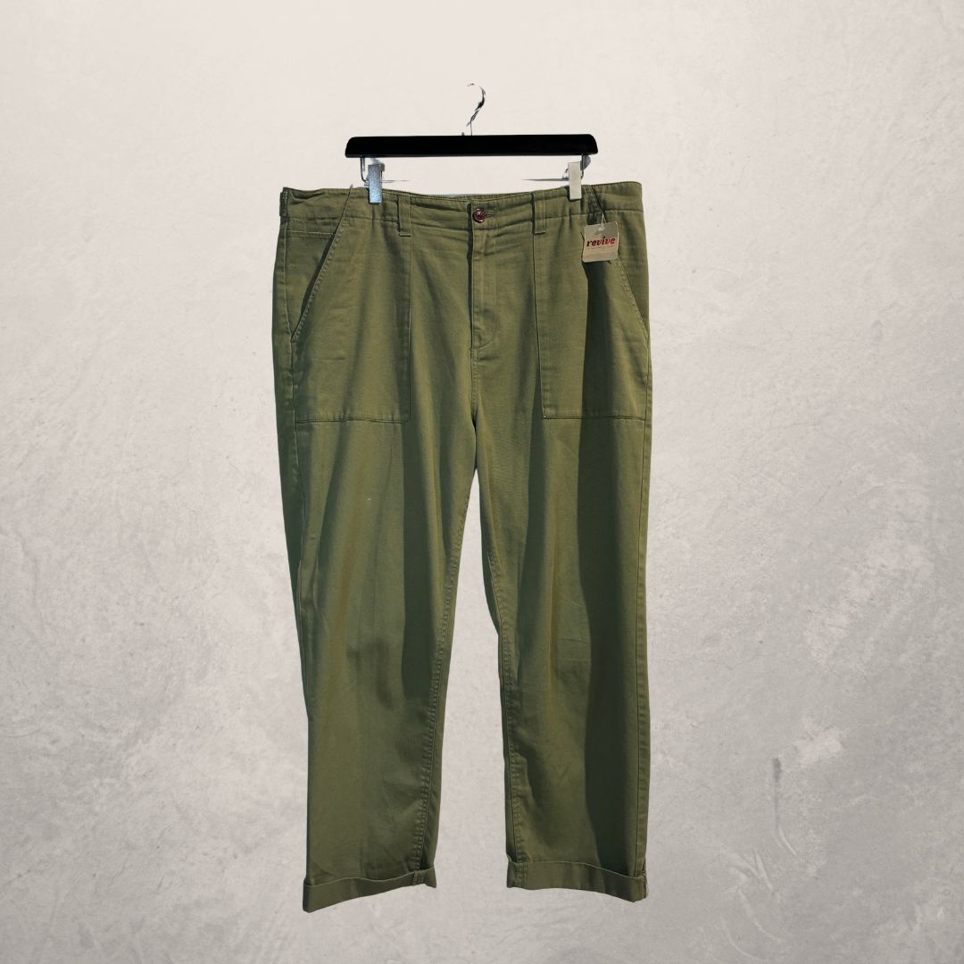 Vintage green linen/cotton pants M -  -