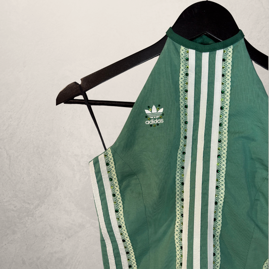 Reworked Adidas	Sage green	Cotton & elastane corset top OS- by	Aida Sans Fin