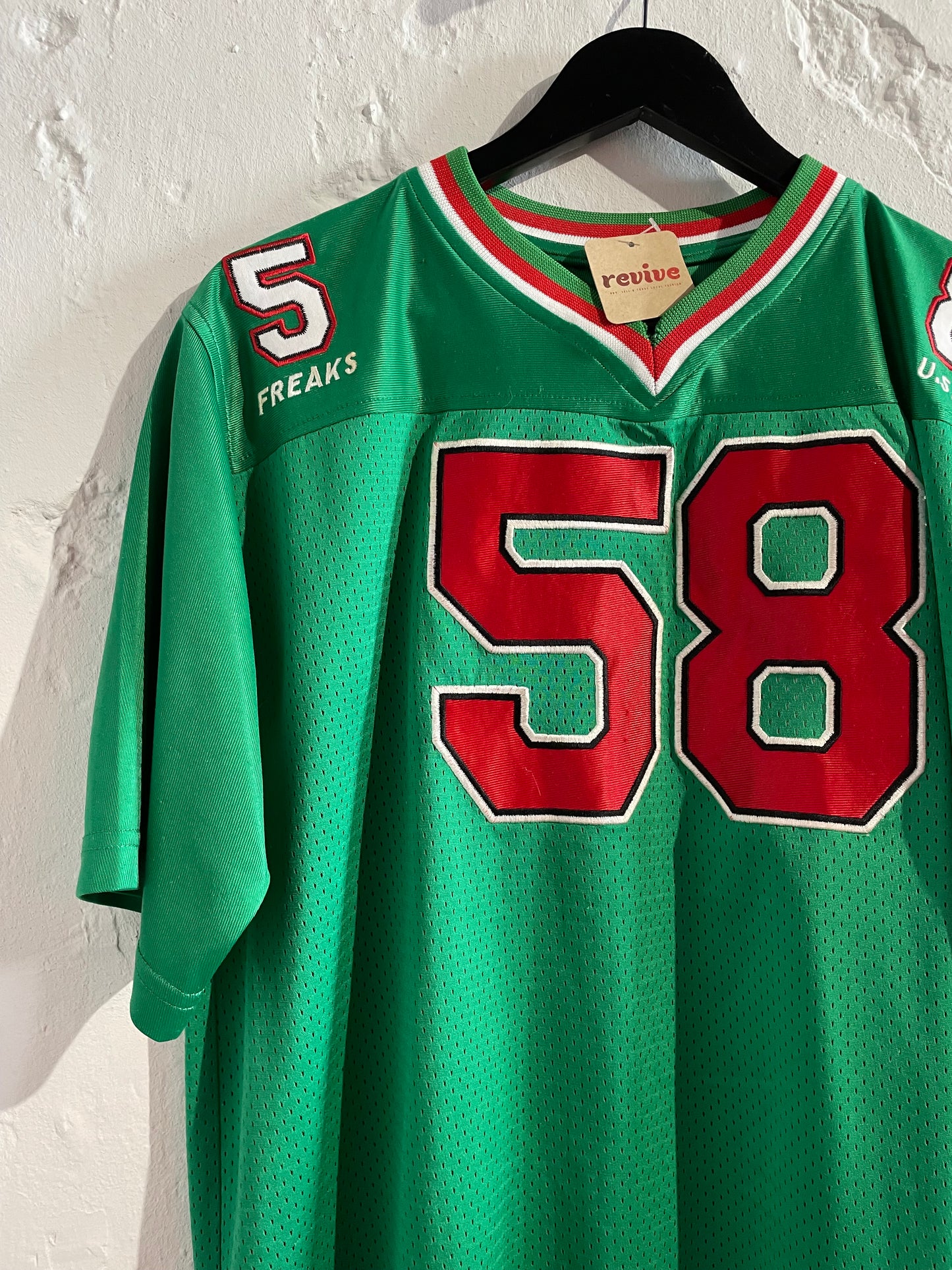 Vintage groene mesh #58 freaks jersey L-goede staat